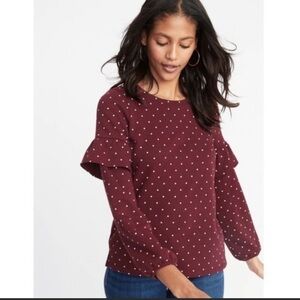 Old Navy Polka Dot Crew Neck Sweater Top